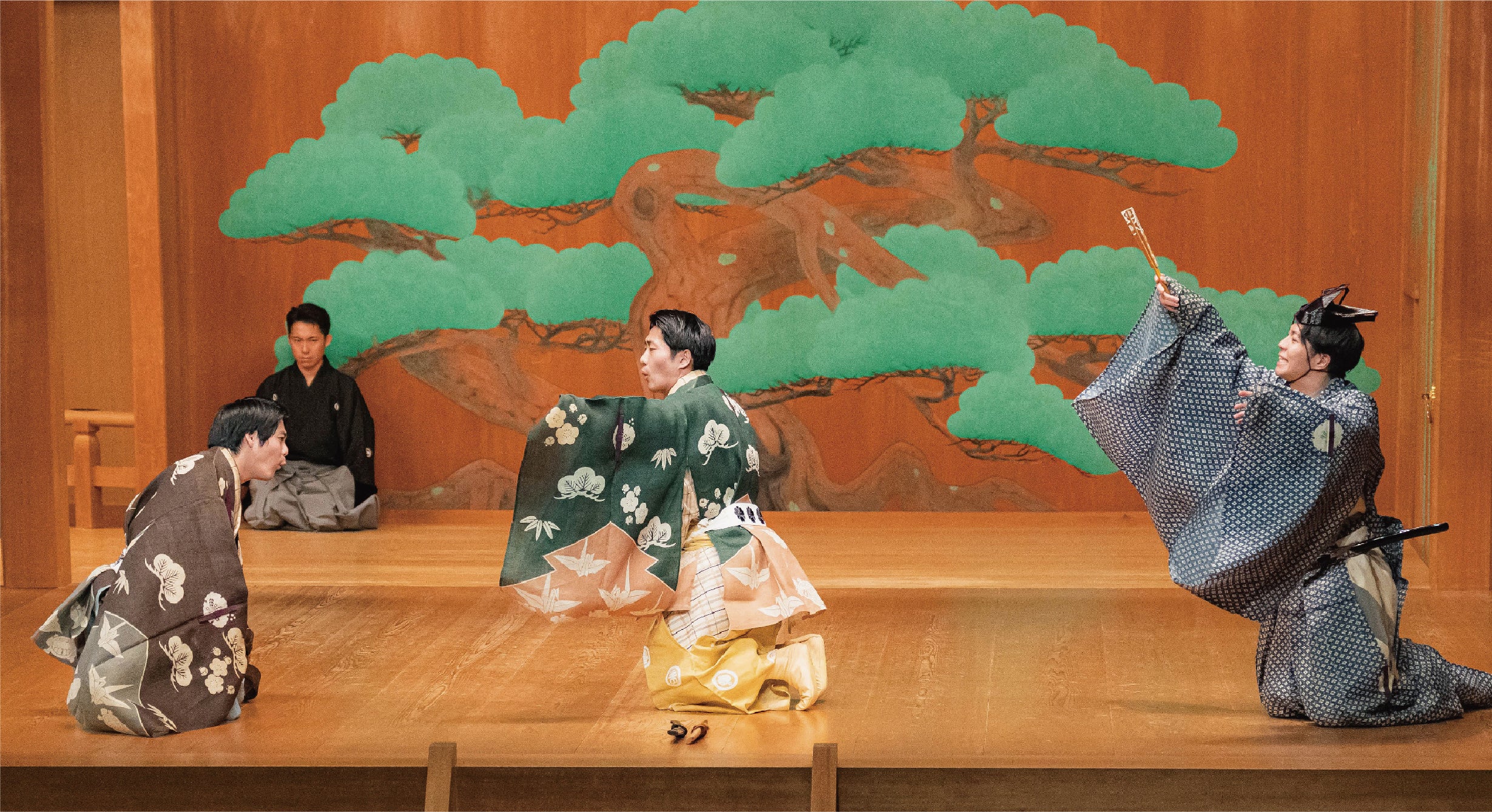 川村一楽 狂言画（弐） 「九十九までは留守とこたえよ」 野村万之丞・拳之介・眞之介の三兄弟がナビゲートするふらっと狂言会
