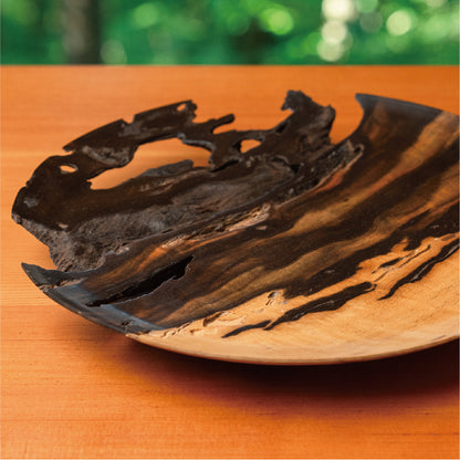 木のしつらゑ<br>「BLACK PERSIMMON・黑柿」<br>黑柿の盛り付け皿
